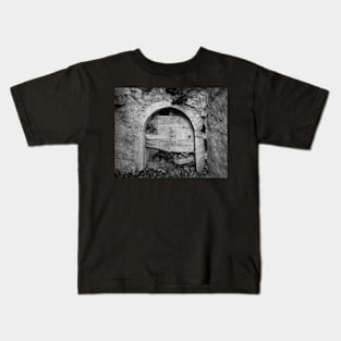 Old Door in Abandoned House in Novi Vinodolski, Croatia Kids T-Shirt